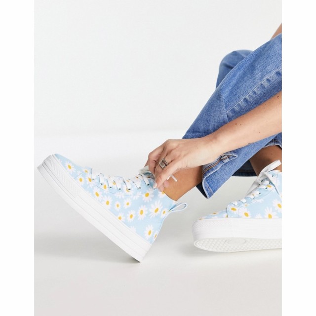 デイジーストリート Daisy Street レディース スニーカー シューズ・靴 Exclusive High Top Trainers In Daisy Print デイジープリント