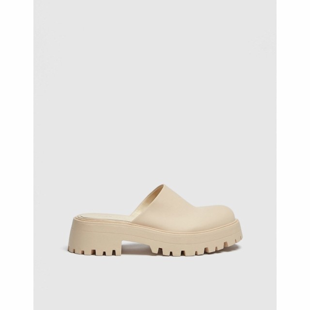 プルandベアー PullandBear レディース クロッグ シューズ・靴 Chunky Clog Mule In Beige ベージュ