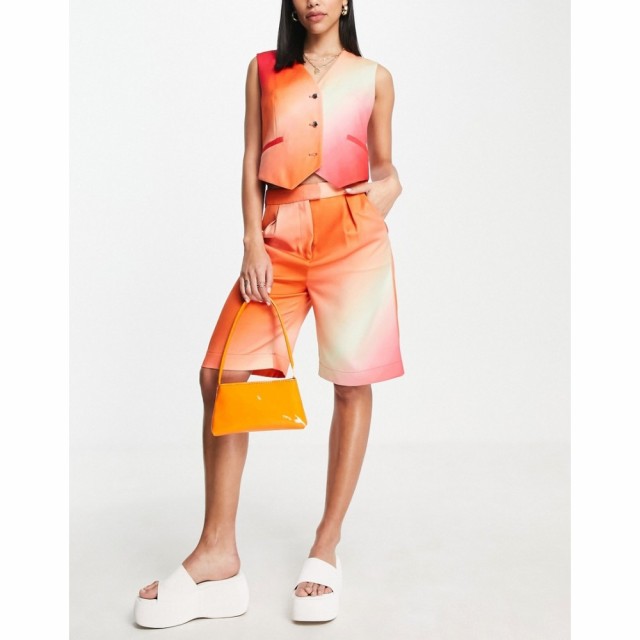 アノルンダ Annorlunda レディース ショートパンツ ボトムス・パンツ Ombre Short Co-Ord In Orange And Pink