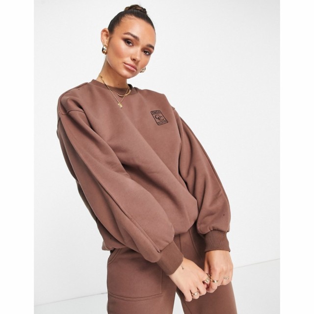 カメオ C/meo Collective レディース スウェット・トレーナー トップス C/Meo Over Board Jersey Sweatshirt Co-Ord In Chocolate チョコ