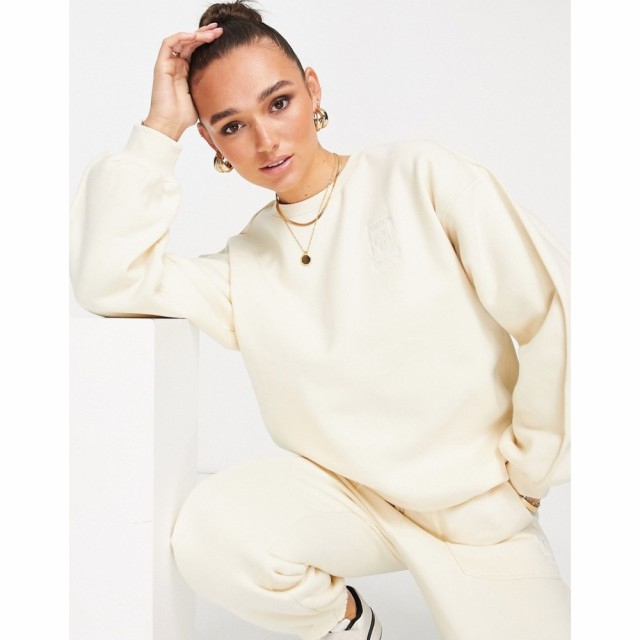 カメオ C/meo Collective レディース スウェット・トレーナー トップス C/Meo Over Board Jersey Sweatshirt Co-Ord In Cream クリーム