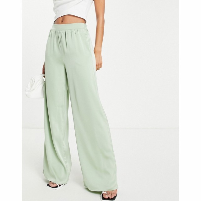 プリティーラビッシュ Pretty Lavish レディース ボトムス・パンツ Relaxed Satin Trouser Co-Ord In Mint ミント