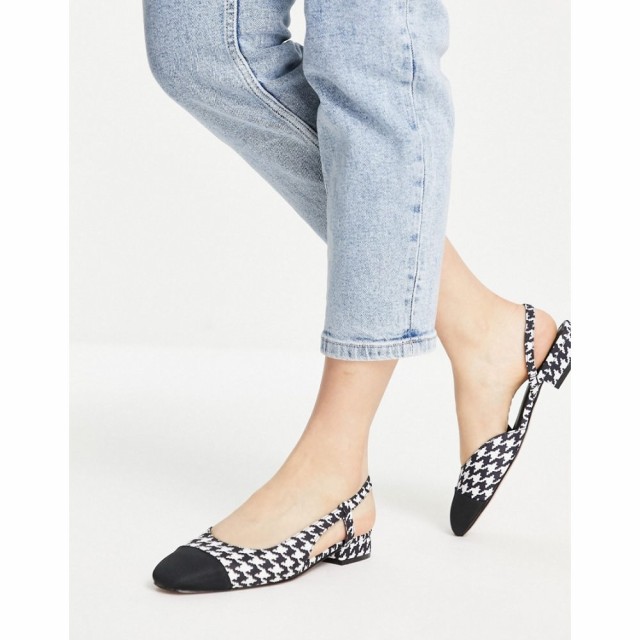 エイソス ASOS DESIGN レディース スリッポン・フラット シューズ・靴 Lively Slingback Ballet Flats In Check