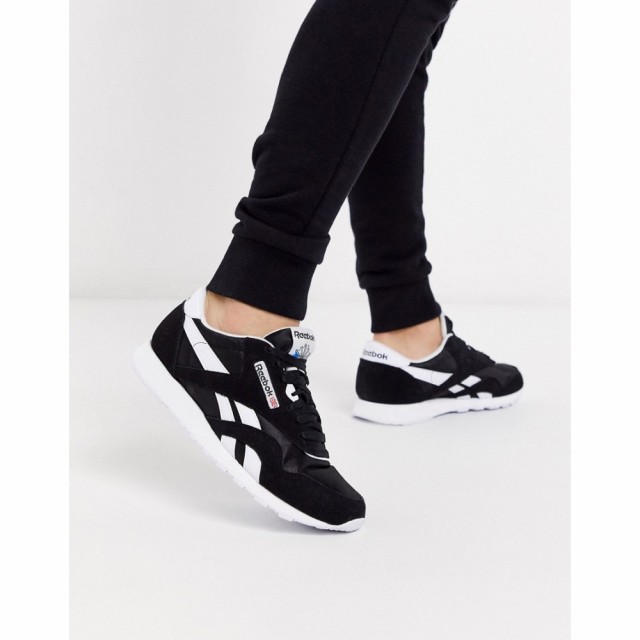 リーボック Reebok メンズ スニーカー シューズ・靴 Classic Nylon Trainers In Black ブラック