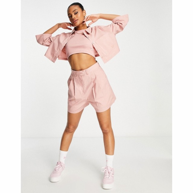 リーボック Reebok レディース ショートパンツ ボトムス・パンツ High Waisted Tailored Shorts In Pink - Exclusive To Asos ピンク