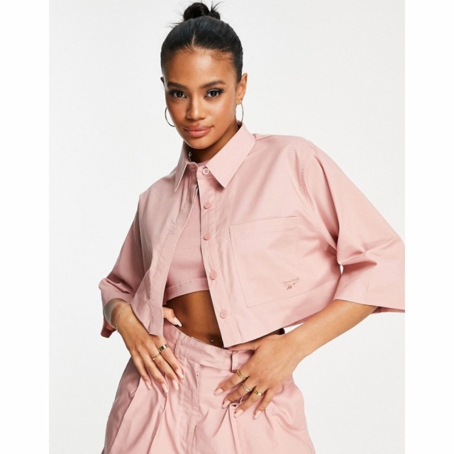 リーボック Reebok レディース ベアトップ・チューブトップ・クロップド トップス Tailored Cropped Shirt In Pink - Exclusive To Asos