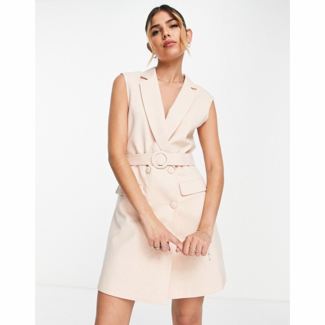 ミス セルフリッジ Miss Selfridge レディース ワンピース ノースリーブ ワンピース・ドレス Tailored Sleeveless Belted Dress In Pink