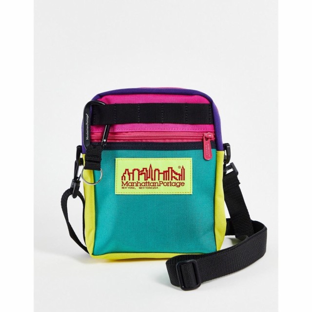 マンハッタンポーテージ Manhattan Portage メンズ ショルダーバッグ バッグ Coney Island Cross Body Bag In Green. Pink And Yellow グ