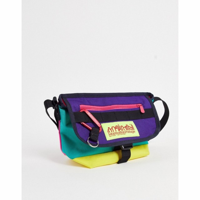 マンハッタンポーテージ Manhattan Portage メンズ メッセンジャーバッグ バッグ Nylon Messenger Bag In Green. Purple And Yellow グリ