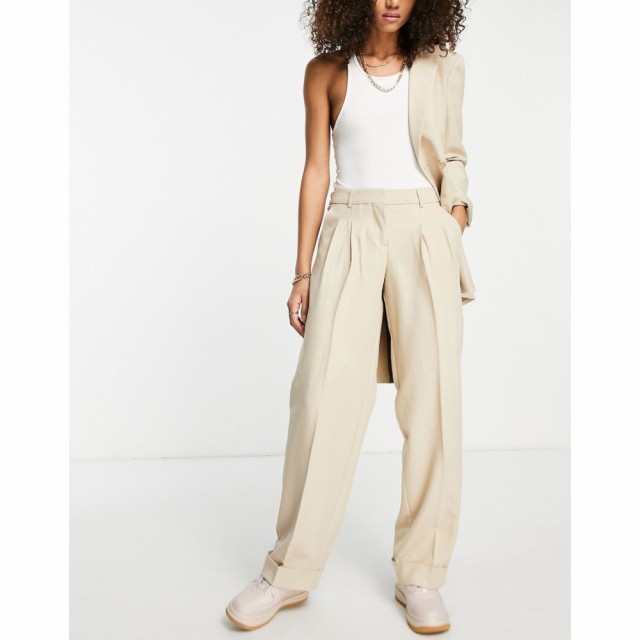 JJXX レディース ボトムス・パンツ Wide Leg Tailored Dad Trousers In Oatmeal オートミール