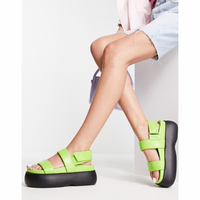 シェリーズロンドン Shellys London レディース サンダル・ミュール シューズ・靴 ShellyS London BubbleS Chunky Sandals In Bright Gre