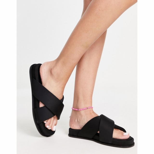 シェリーズロンドン Shellys London レディース サンダル・ミュール フラット シューズ・靴 ShellyS London Felicity Flat Sandals In Bl