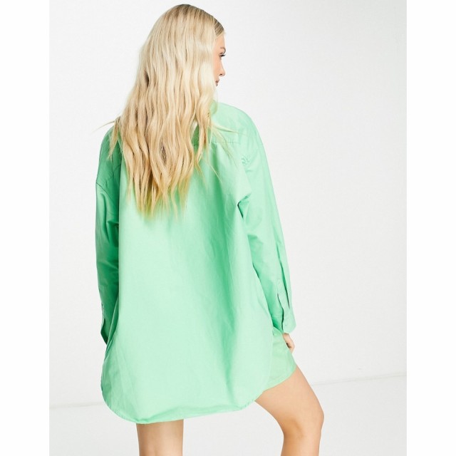 JJXX レディース ブラウス・シャツ トップス Oversized 卸売 Nylon Shirt Co-Ord In Green ブライトグリーン