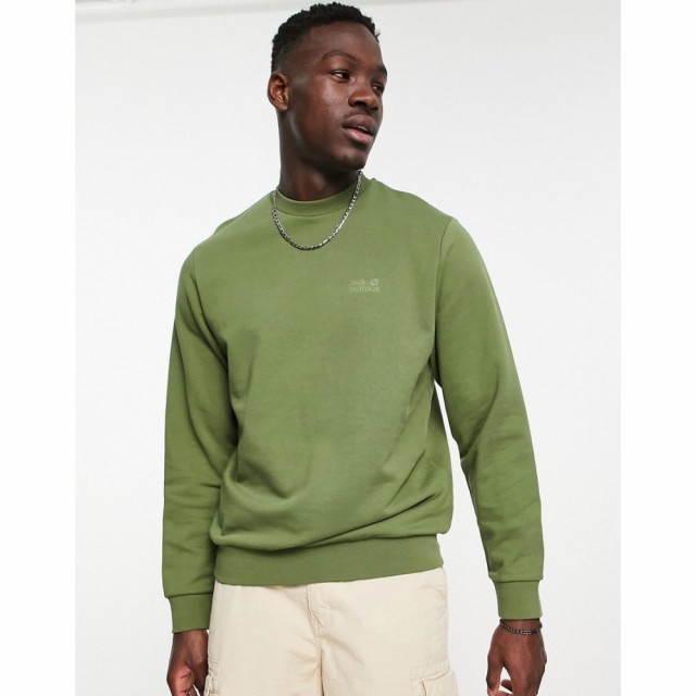 ジャックウルフスキン Jack Wolfskin メンズ スウェット・トレーナー トップス Essential Sweatshirt In Khaki カーキ