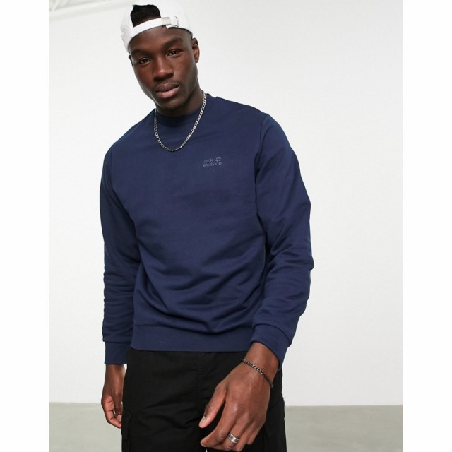 ジャックウルフスキン Jack Wolfskin メンズ スウェット・トレーナー トップス Essential Sweatshirt In Navy ネイビー