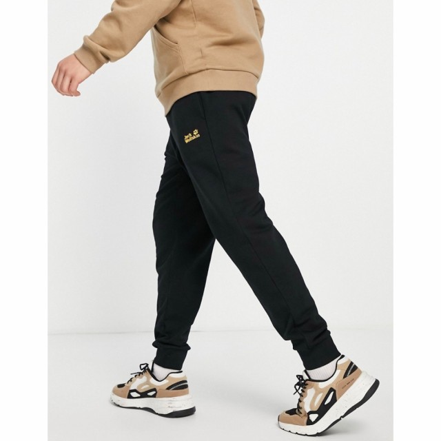 ジャックウルフスキン Jack Wolfskin メンズ ジョガーパンツ ボトムス・パンツ Essential Sweat Joggers In Black ブラック