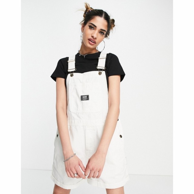 ヴァンズ Vans レディース オーバーオール ボトムス・パンツ Ground Work Dungarees In Off-White オフホワイト