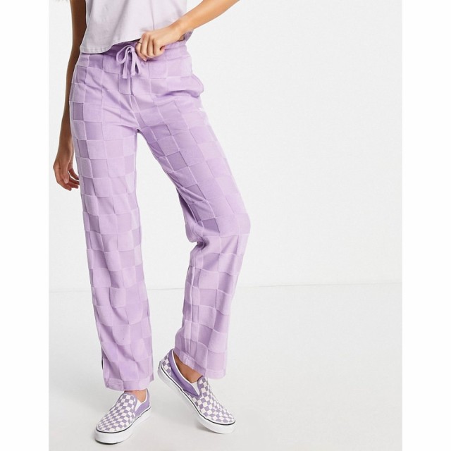 ヴァンズ Vans レディース ボトムス・パンツ チェッカーフラッグ Checkerboard Trousers In Lilac ライラック