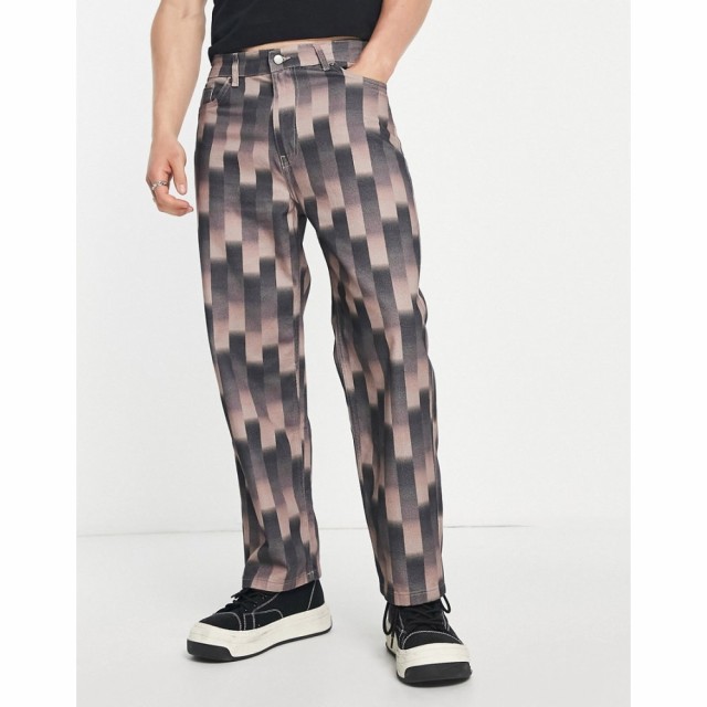 ヴィンテージ サプライ Vintage Supply メンズ ジーンズ・デニム チェッカーフラッグ ボトムス・パンツ Tonal Checkerboard Straight Jea