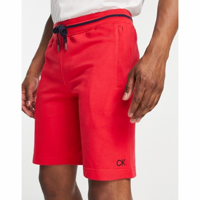 カルバンクライン Calvin Klein Golf メンズ ショートパンツ ボトムス・パンツ Calvin Klein Monogram Shorts In Red Exclusive To Asos