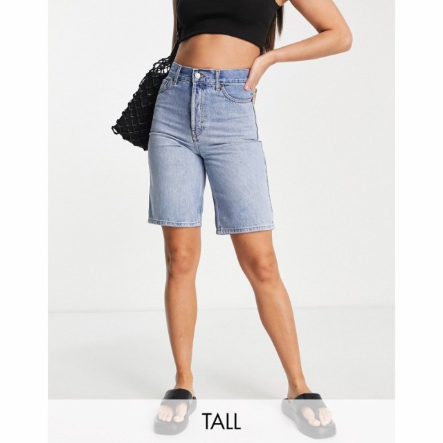 トップショップ Topshop Tall レディース ショートパンツ ボトムス・パンツ Long Line Editor Short In Bleach ブリーチブルー