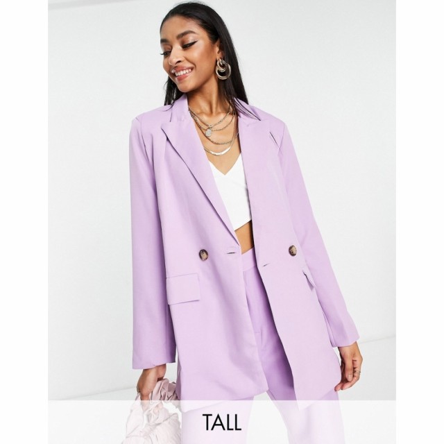 ナーナー NaaNaa Tall レディース スーツ・ジャケット アウター Dad Blazer In Purple パープル