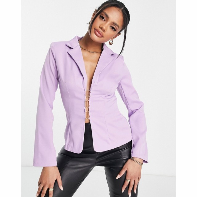 ナーナー NaaNaa レディース スーツ・ジャケット アウター Plunge Blazer In Purple パープル