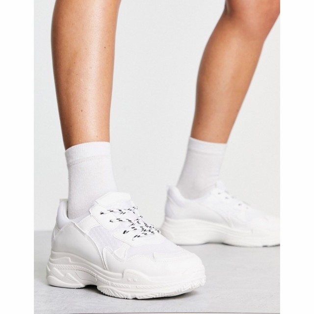 ミスガイデッド Missguided レディース スニーカー シューズ・靴 Chunky Trainer In White ホワイト