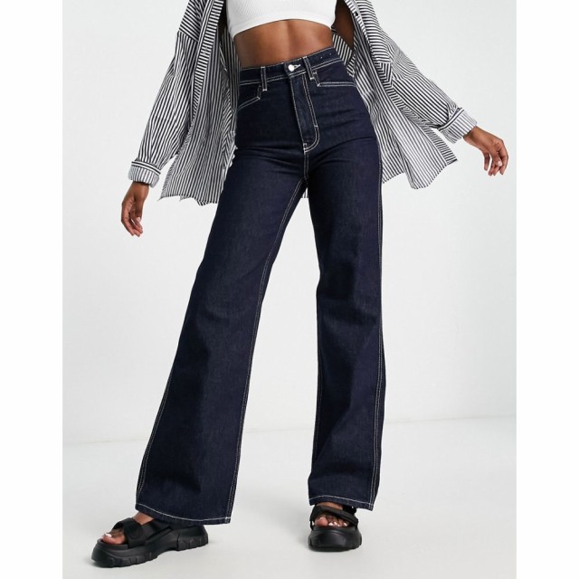 トップショップ Topshop Kort jeans in mid blue レディース-