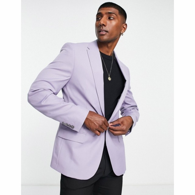 バンドゥー Bando メンズ スーツ・ジャケット スリム アウター Slim Suit Jacket In Lilac ライラック