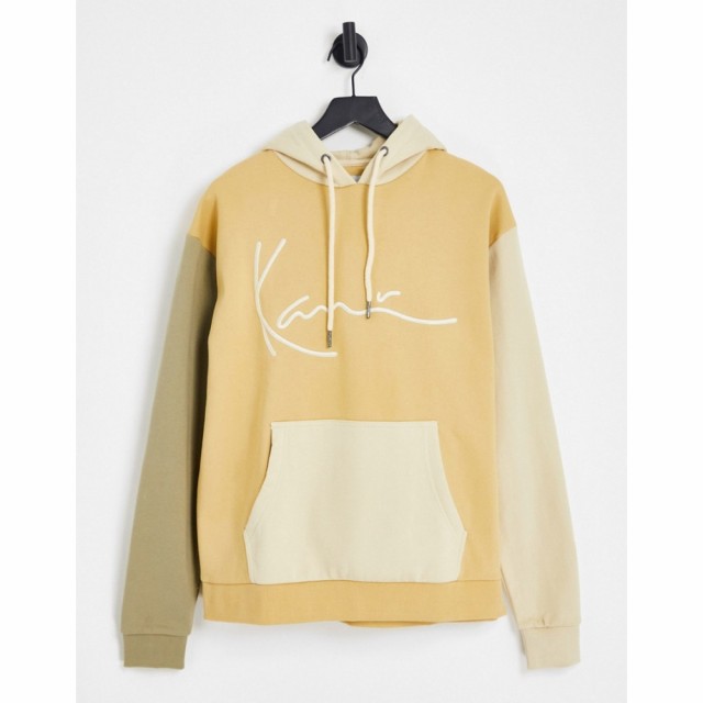 カール カナイ Karl Kani メンズ パーカー トップス Signature Block Hoodie In Brown And Beige ブラウン