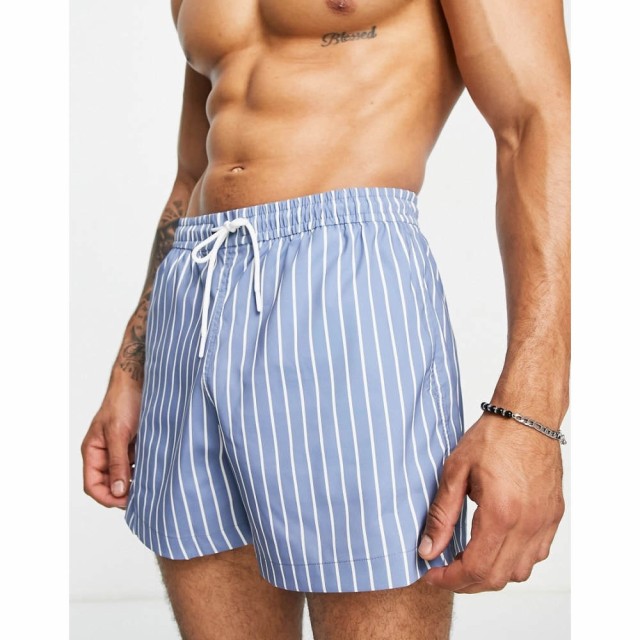 アバクロンビーandフィッチ Abercrombie and Fitch メンズ 海パン 水着・ビーチウェア 5Inch Relaxed Fit Stripe Print Swim Shorts In B