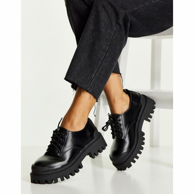 エイソス ASOS DESIGN レディース ローファー・オックスフォード フラット レースアップ シューズ・靴 Mayan Chunky Lace Up Flat Shoes