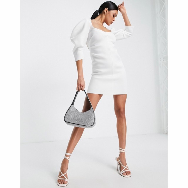 エイソス ASOS DESIGN レディース ワンピース ミニ丈 ワンピース・ドレス Backless Minimal Mini Dress In White ホワイト