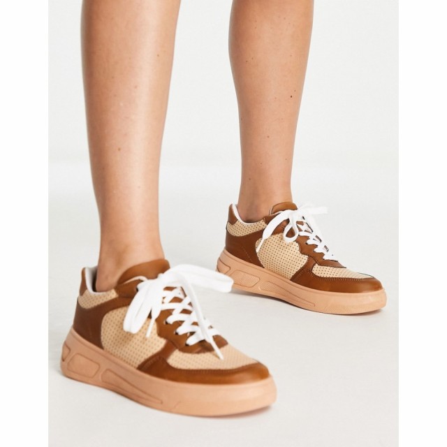 エイソス ASOS DESIGN レディース スニーカー シューズ・靴 Dixon Skater Trainers In Tan