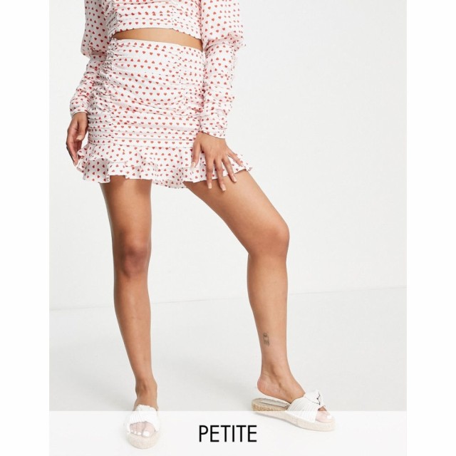 コレクティブザラベル Collective The Label Petite レディース ミニスカート スカート Exclusive Ruched Frill Mini Skirt Co-Ord In Di