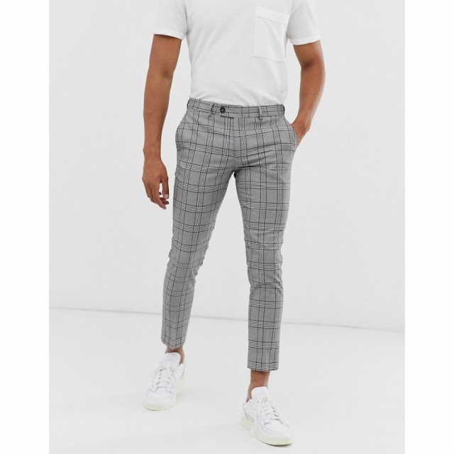 リバーアイランド River Island メンズ ボトムス・パンツ Smart Trousers In Grey Check グレー