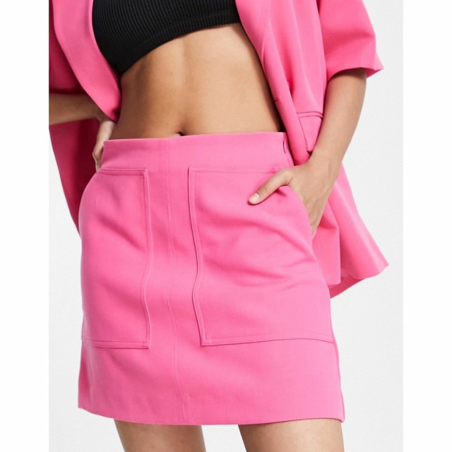 ワイ エー エス Y.A.S レディース ミニスカート スカート High Waisted Mini Skirt Co-Ord In Pink ピンク