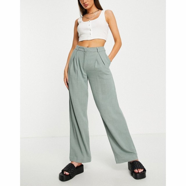 ウィークデイ Weekday レディース ボトムス・パンツ Wide Leg Trouser In Dusty Green グリーン