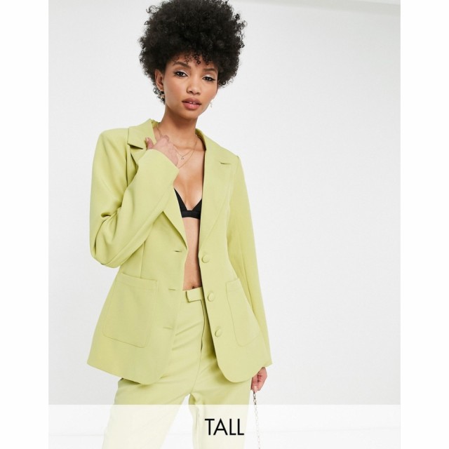 ミスガイデッド Missguided Tall レディース スーツ・ジャケット アウター Single Breasted Blazer In Lime ライム