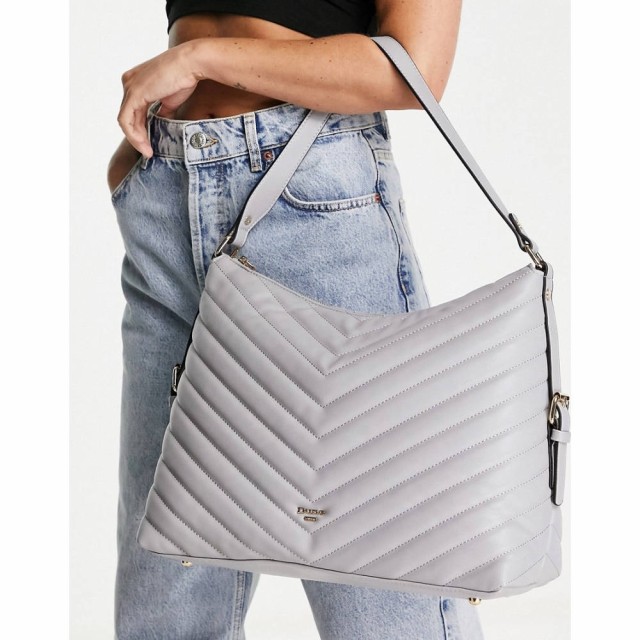 デューン Dune レディース ショルダーバッグ バッグ Chevron Detail Shoulder Bag In Grey グレー