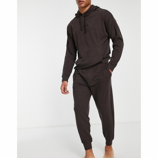 カルバンクライン Calvin Klein メンズ パジャマ・ボトムのみ インナー・下着 Contrast Waistband Lounge Co-Ord Joggers In Brown ブラ