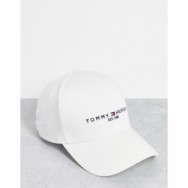 トミー ヒルフィガー Tommy Hilfiger メンズ キャップ 帽子 Established Cap In White ホワイト