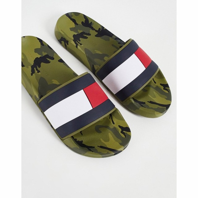 トミー ヒルフィガー Tommy Hilfiger メンズ サンダル シューズ・靴 Flag Pool Slider In Camo カモフラージュ