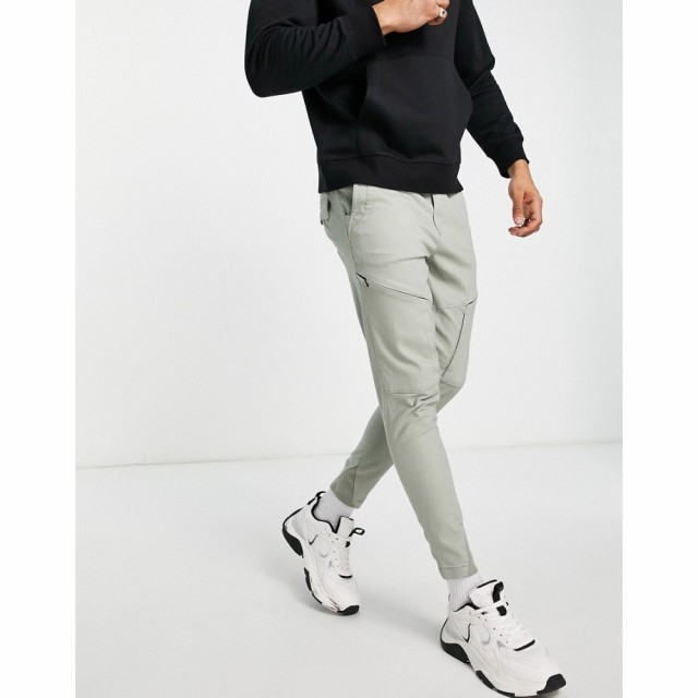 ジャック アンド ジョーンズ Jack and Jones メンズ カーゴパンツ Intelligence Front Pocket Cargo Trousers In Beige スモーキーグリー