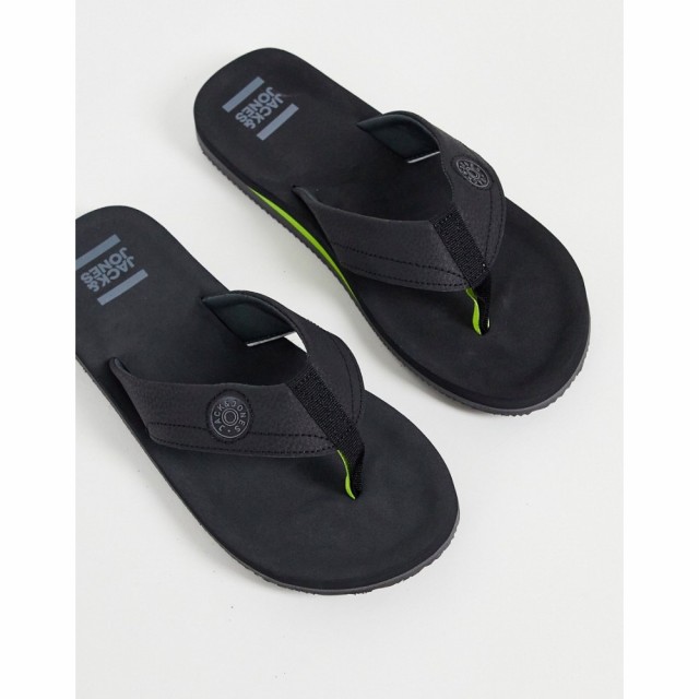 ジャック アンド ジョーンズ Jack and Jones メンズ ビーチサンダル シューズ・靴 Flip Flop In Black チャコールグレー