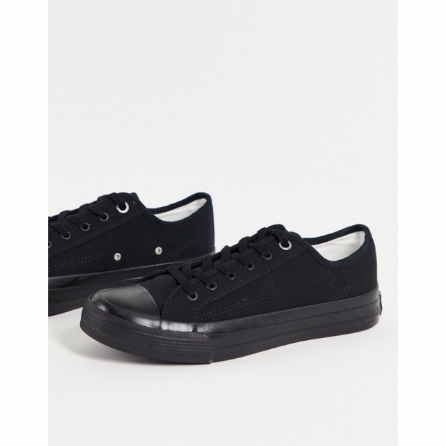 ジャック アンド ジョーンズ Jack and Jones メンズ スニーカー シューズ・靴 Canvas Trainers In Mono Black チャコールグレー