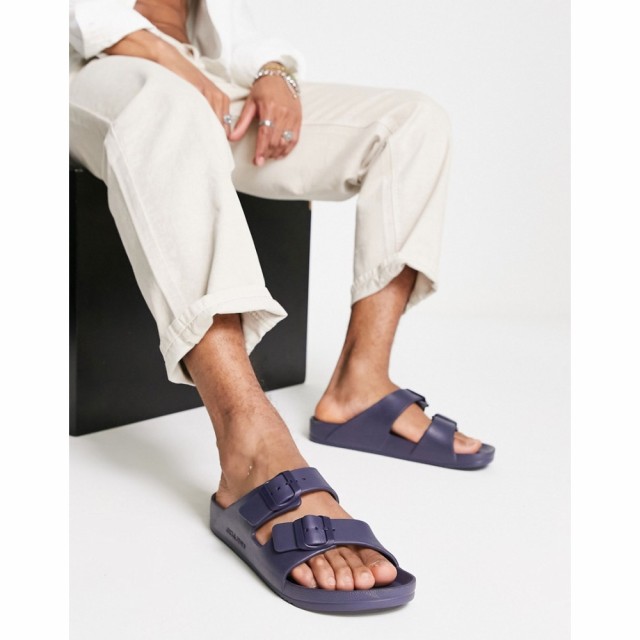 ジャック アンド ジョーンズ Jack and Jones メンズ サンダル シューズ・靴 Moulded Sandals In Dark Blue ネイビー