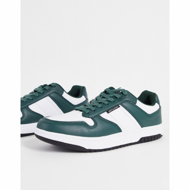 ジャック アンド ジョーンズ Jack and Jones メンズ スニーカー シューズ・靴 Trainer In Green And White トレッキンググリーン