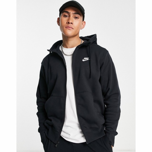 ナイキ Nike メンズ パーカー トップス Club Zip-Up Hoodie In Black ブラック